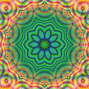 Green Rainbow Fractal