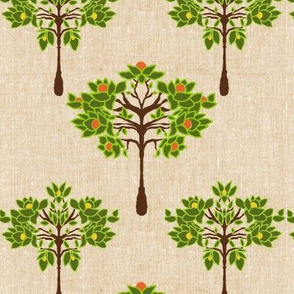 Citrus Trees on linen