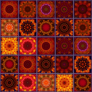 Orange Crazy Quilt