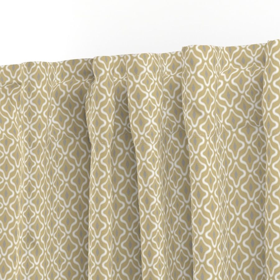 Ogee Trellis Khaki Gray