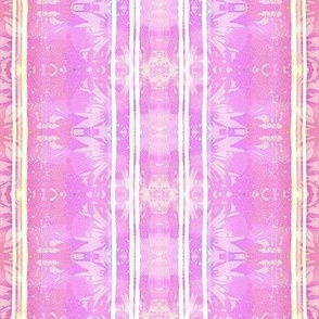 tropical misty floral batik pink and purple stripes