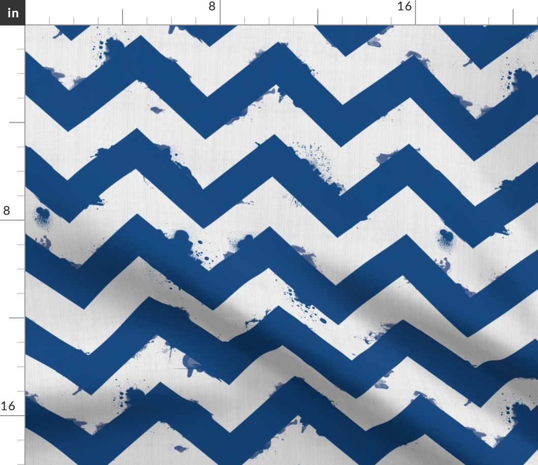 Ombre Watercolor Chevron-navy