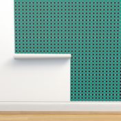5/8" faux grommets on teal