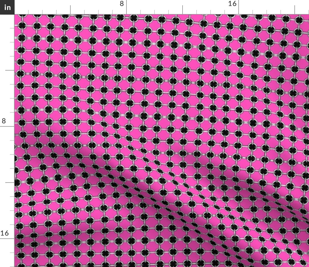 5/8" grommets on hot pink