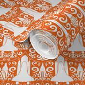 Rocket Science Damask (Orange)