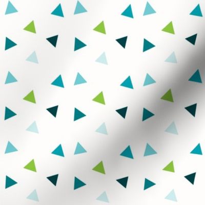 Triangle Confetti - Green, Aqua, Teal, Navy Triangles