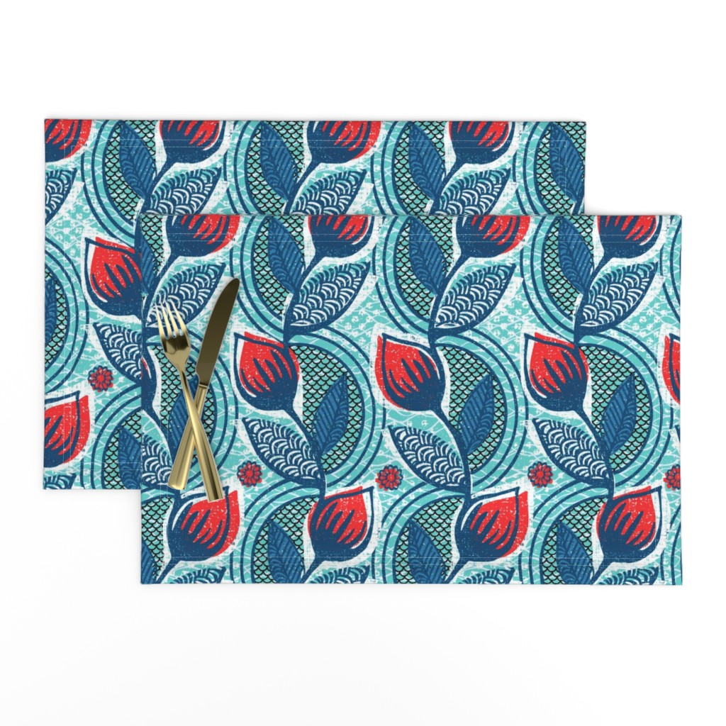 large tulip-floral-blue