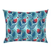 large tulip-floral-blue