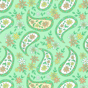 Green paisley - 2