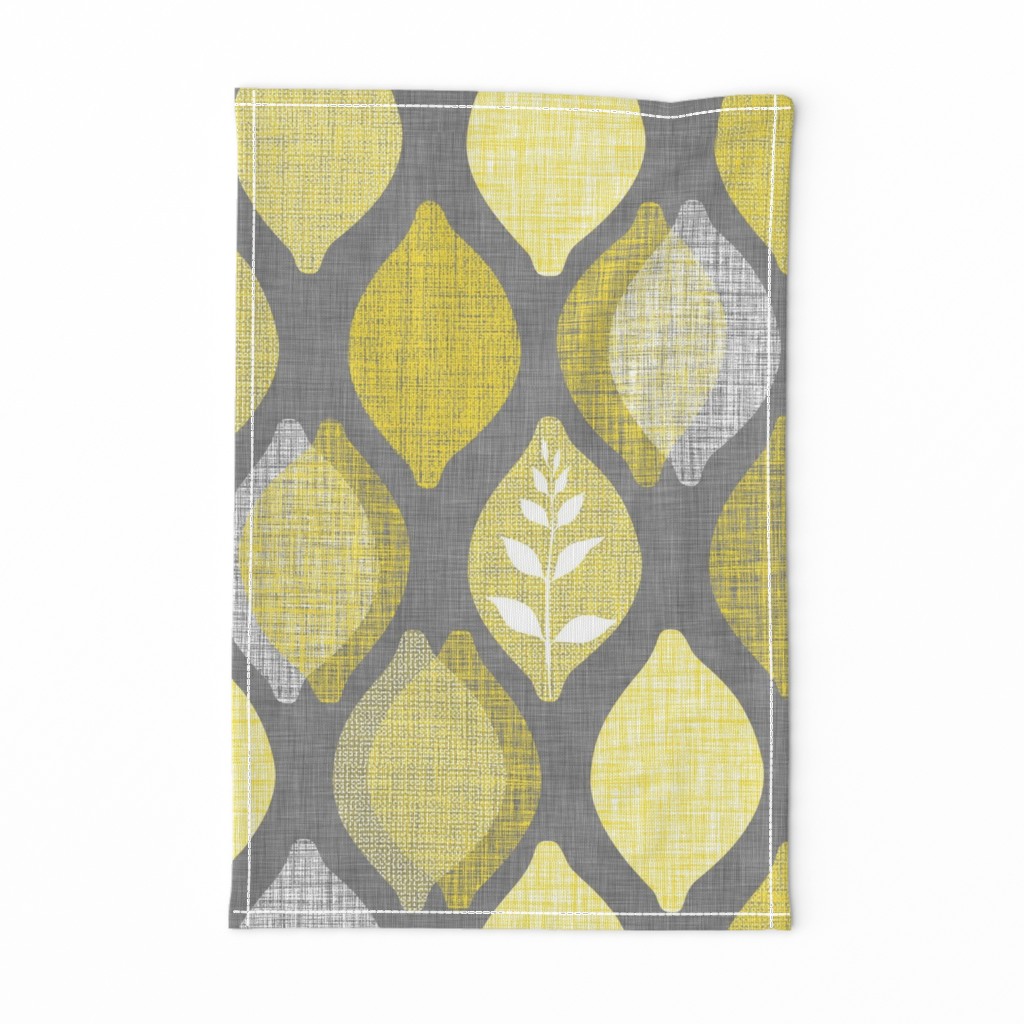 Amalfi Lemon Linen.Graphite