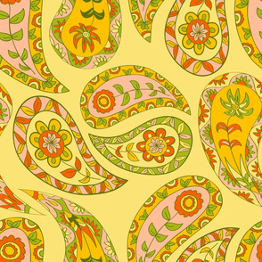 Yellow paisley-2