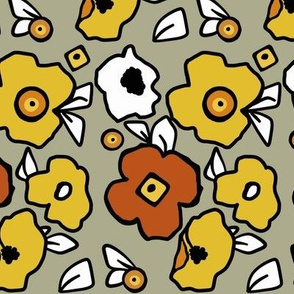 Mod Flowers (orange)