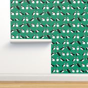 just puffins emerald green