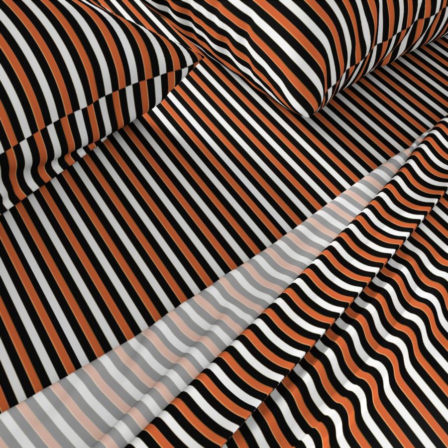 orange,black and white, stripes