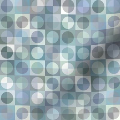 checkered circles in blue-grey