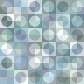 checkered circles in blue-grey