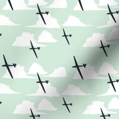 Gliders Under a Cumulus Cloud