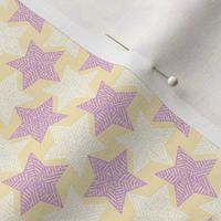 Mirrorculous Stars lavender and cream                                                                                                                                    synergy0012