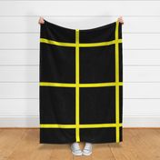 Yellow on Black Windowpane Grid