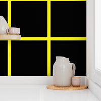 Yellow on Black Windowpane Grid