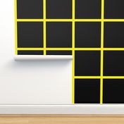 Yellow on Black Windowpane Grid