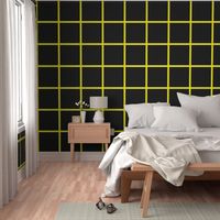 Yellow on Black Windowpane Grid