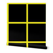 Yellow on Black Windowpane Grid