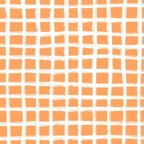 Orange plaid, pool tiles pattern 