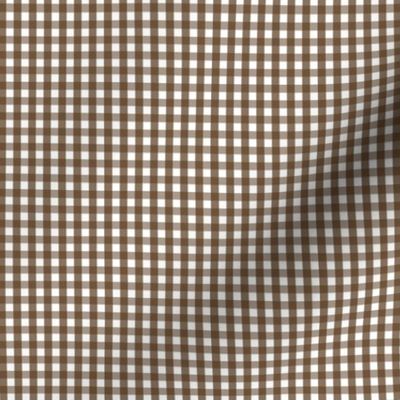 tiny gingham brown