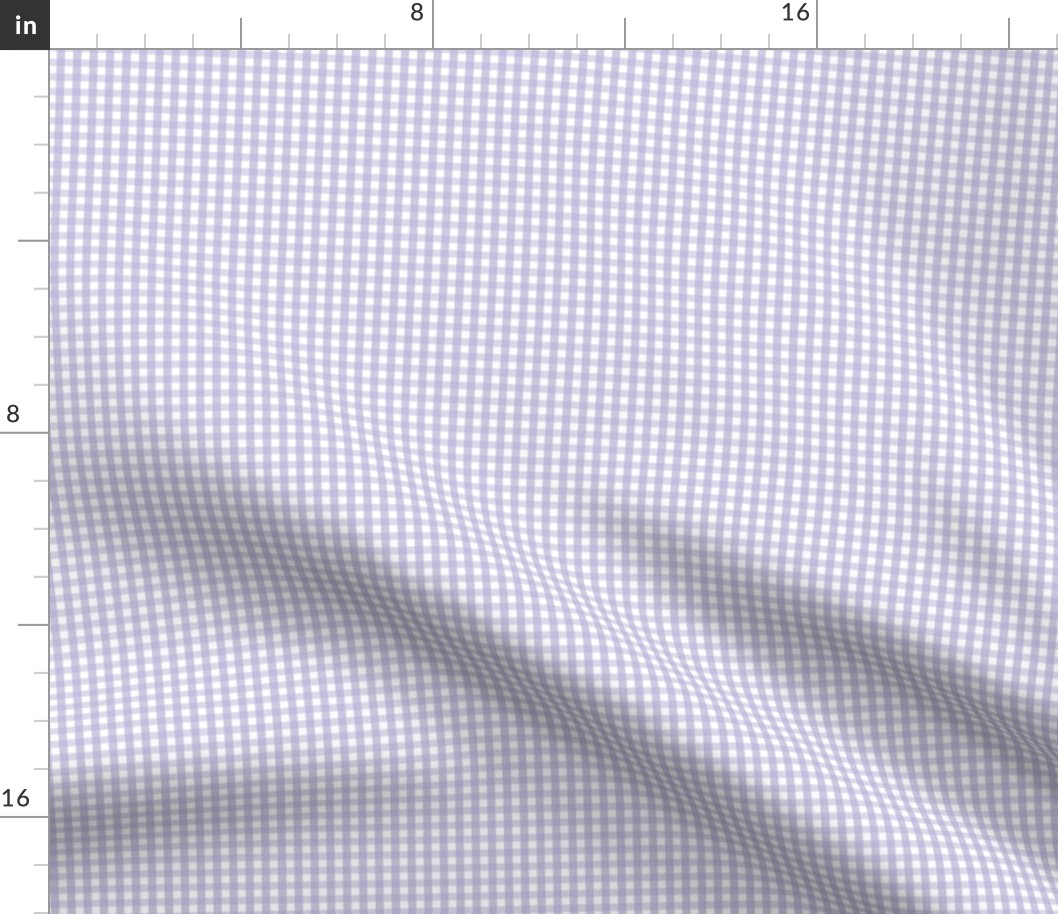 tiny gingham light purple Fabric | Spoonflower