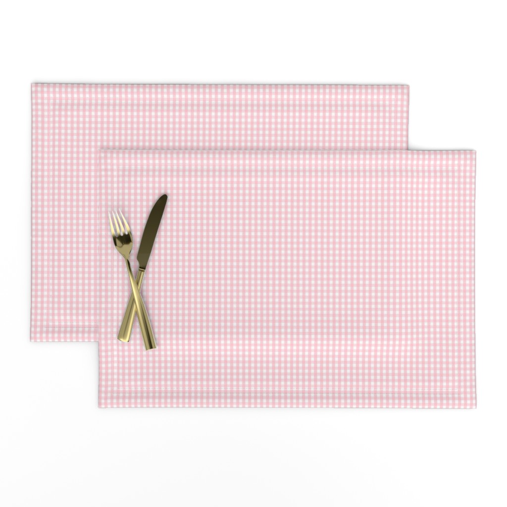 tiny gingham light pink