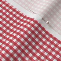 tiny gingham red