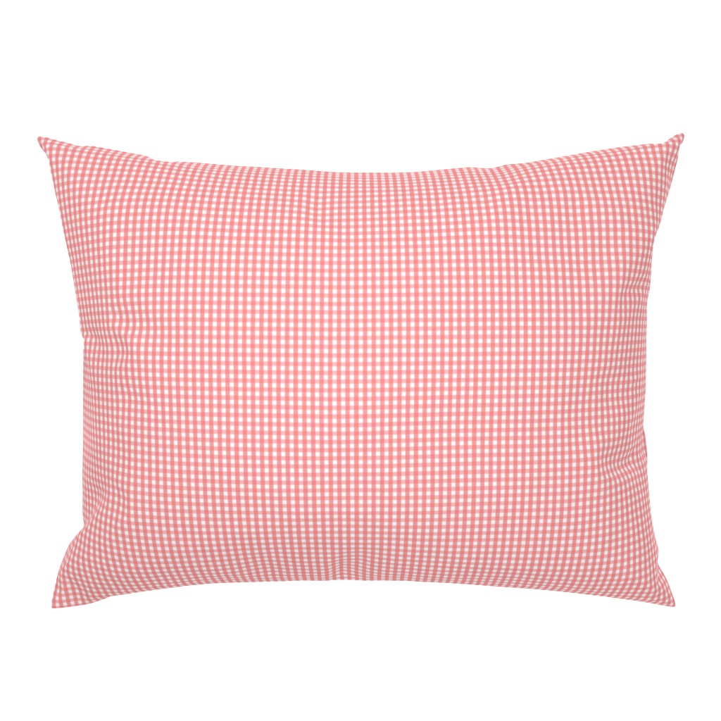 tiny gingham coral