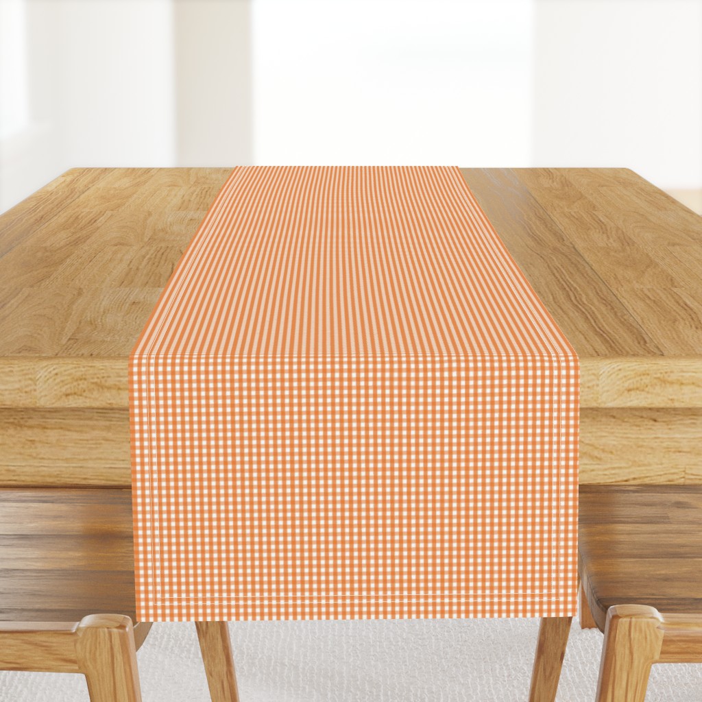 tiny gingham orange