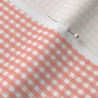 tiny gingham peach