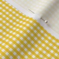 tiny gingham mustard yellow