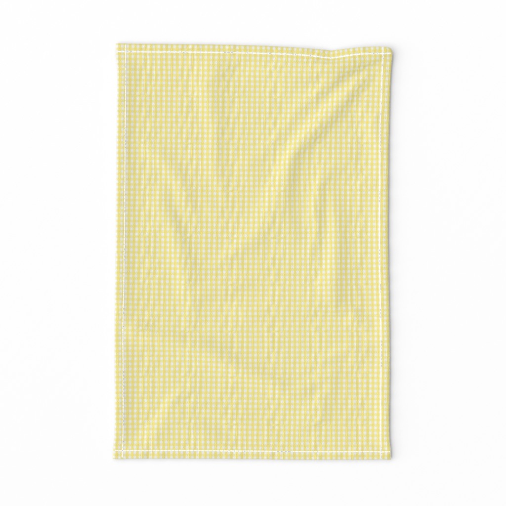 tiny gingham lemon yellow