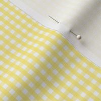 tiny gingham lemon yellow