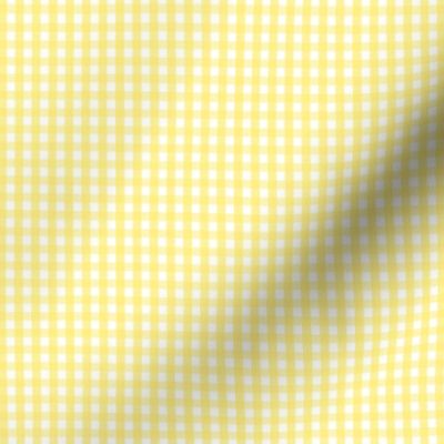 tiny gingham lemon yellow