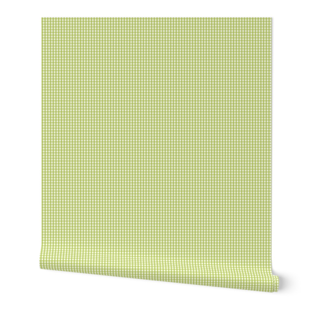 tiny gingham lime green