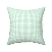 tiny gingham ice mint green