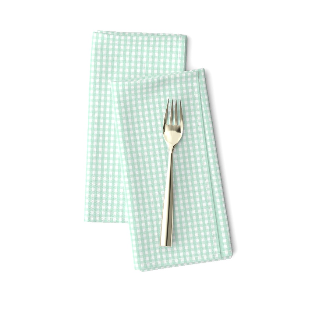 tiny gingham mint green