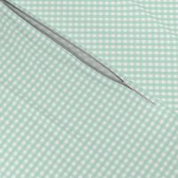 tiny gingham mint green