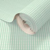 tiny gingham mint green