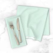 tiny gingham mint green