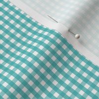 tiny gingham teal