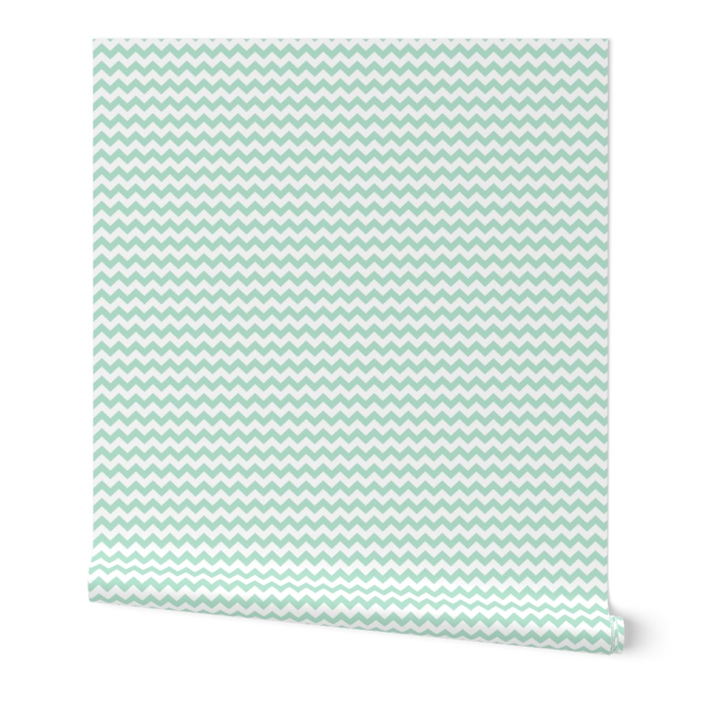 mint green chevron i think i heart u