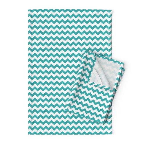 teal chevron i think i heart u