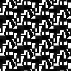 Black and White Techie Pattern © Gingezel™ 2012