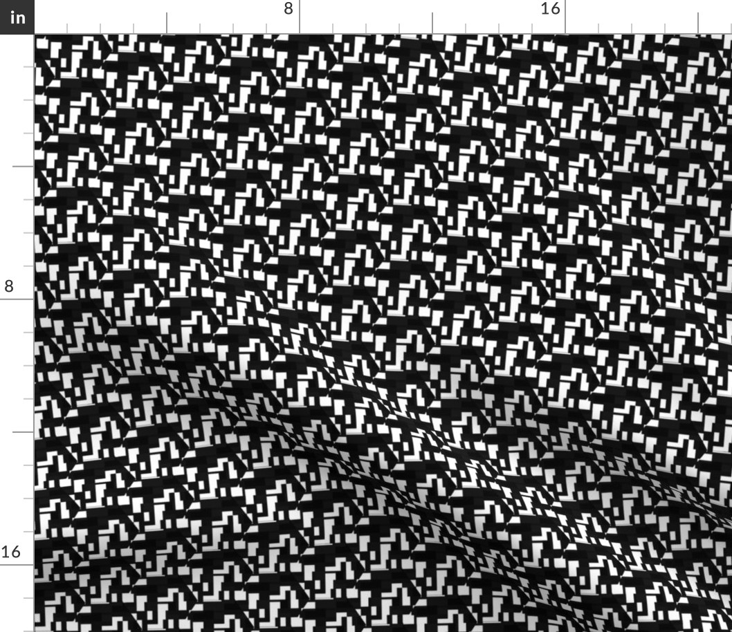 Black and White Techie Pattern © Gingezel™ 2012